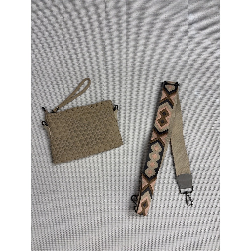 PreneLove Beige Crossbody Purse With Detachable Straps